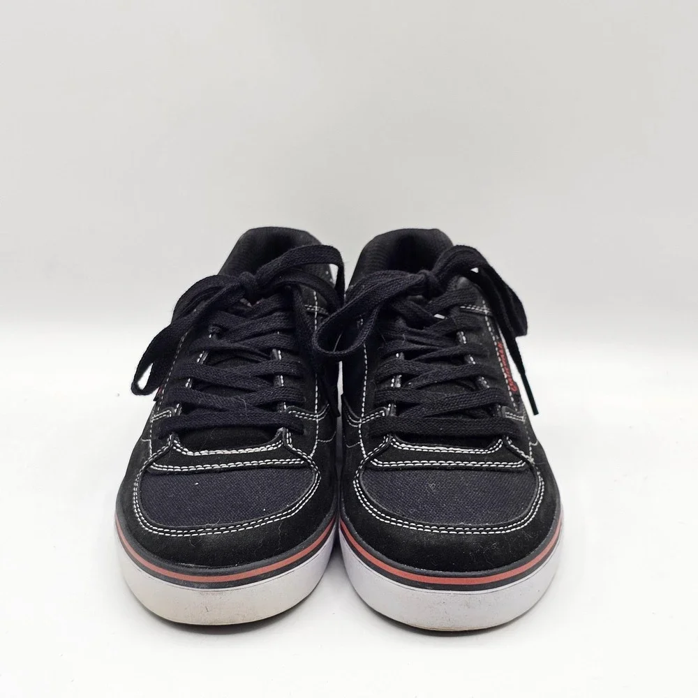 Airwalk Shoes Youth Size 5.5 Black Red Skate Low Top Classic Lace‎ Up Sneakers